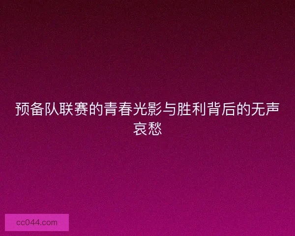 预备队联赛的青春光影与胜利背后的无声哀愁